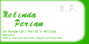 melinda perian business card